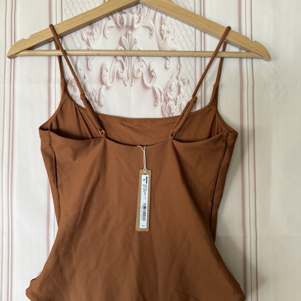 Skims Classic Swim Square Neck Scoop One Piece Bronze Size S NWT $128 MSRP - Picture 8 of 10